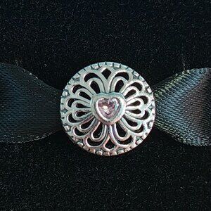 Authentic Retired Pandora Love and Friendship Openworks Charm - 791955PCZ